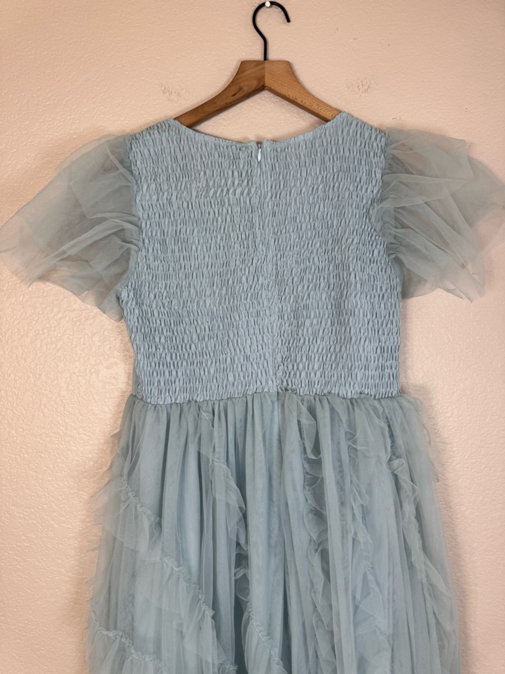Jessakae Isla Maxi Dress Tulle size XL Dusty Blue NEW $175 - Picture 12 of 16